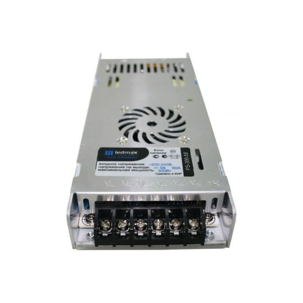 Блок питания для светодиодных лент 5 В, 60 A (300 Вт), 200-240 В, LED-MAX