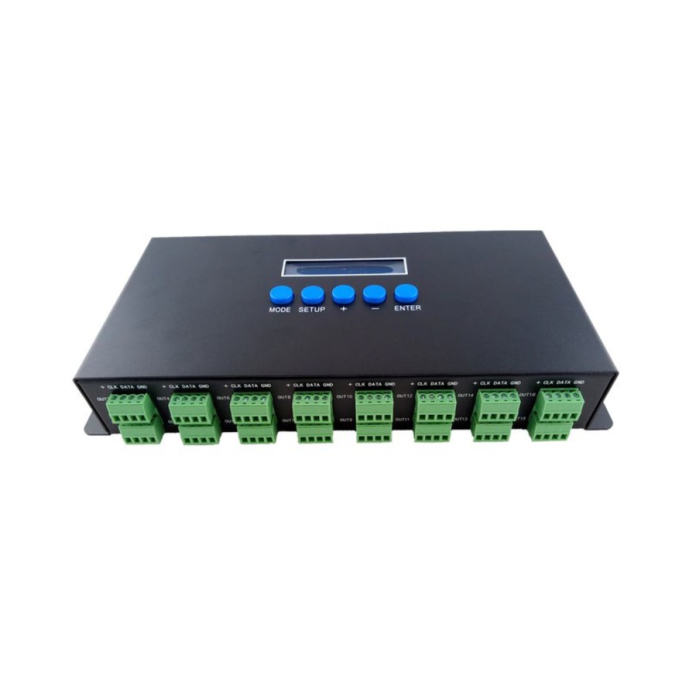 Световой Ethernet-SPI/DMX512-контроллер BC-216 (16 канала, 340 пкс, 5-24 В)