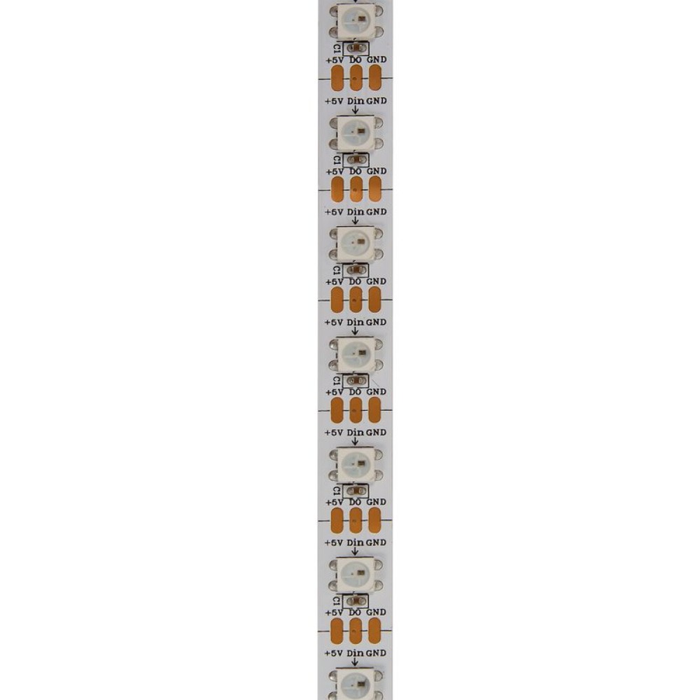 Светодиодная лента SMD5050, WS2812B (белая, с управлением, IP20, 5 В, 60 диодов/м, 5 м)