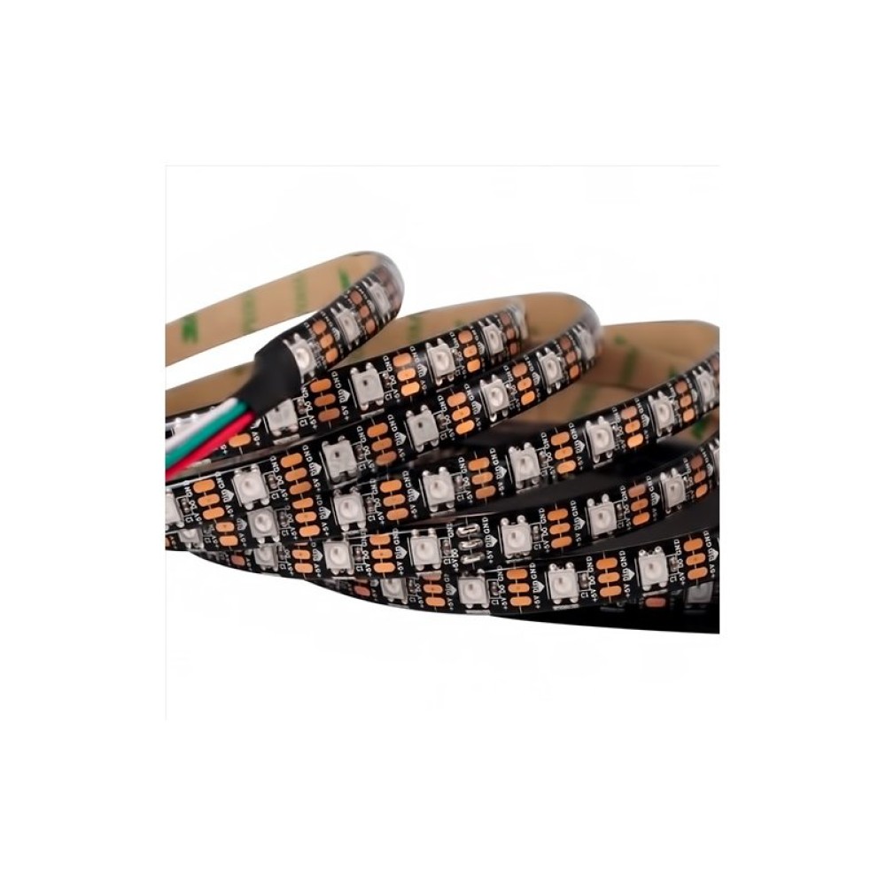 Світлодіодна стрічка RGB SMD5050, WS2812B (з управлінням, IP65, 5 В, 60 діодів/м, 1 м)