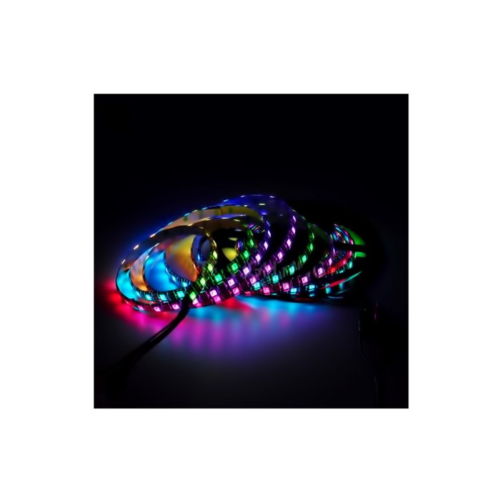 Світлодіодна стрічка RGB SMD5050, WS2812B (з управлінням, IP65, 5 В, 60 діодів/м, 1 м)