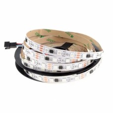 Светодиодная лента RGB SMD5050, WS2811 (белая, c управлением, IP20, 12 В, 60 диодов/м, 5 м)