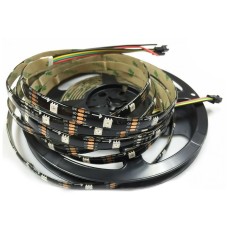 Світлодіодна стрічка RGB SMD5050, WS2813 (чорна, з управлінням, IP65, 5 В, 30 діодів/м, 1 м)