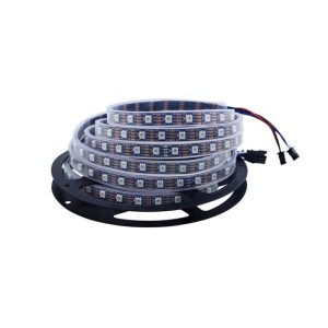 Светодиодная лента, IP67, RGB, SMD 5050, WS 2815, с управлением, черная, 12 В, 60 д/м, 1 м
