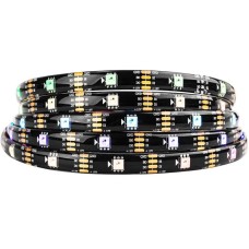 Світлодіодна стрічка RGB SMD5050, WS2815 (чорна, з управлінням, IP65, 12 В, 30 діодів/м, 5 м)