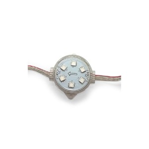 Комплект круглих LED-модулів (повноколірні, 6 світлодіодів SMD5050, 40 мм, IP67, 20 шт.)