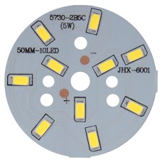 Плата со светодиодами 5 Вт (холодный белый, 600 лм, 50 мм)
