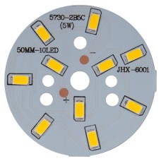 Плата со светодиодами 5 Вт (теплый белый, 600 лм, 50 мм)