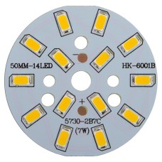 Плата со светодиодами 7 Вт (теплый белый, 840 лм, 50 мм)