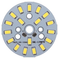 Плата со светодиодами 9 Вт (холодный белый, 1080 лм, 50 мм)