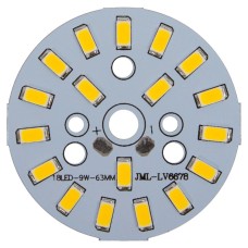 Плата со светодиодами 9 Вт (теплый белый, 1080 лм, 63 мм)