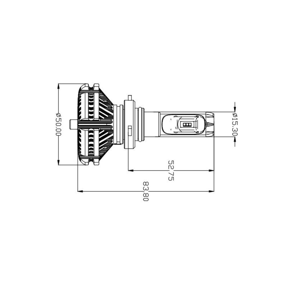 Набор светодиодного головного света UP-X3HL-9006W(HB4) (6000 лм)