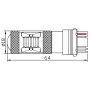 LED лампа тормоза/заднего хода UP-7G-3156WB-30W (белая, 12-24 В)