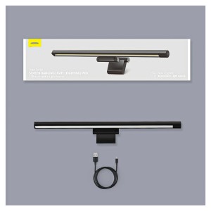 Настольная лампа Baseus i-wok Series Pro, 5 Вт, черная, для монитора, c кабелем, #DGIWK-P01