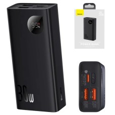 Power bank Baseus Adaman2, 10000 мАг, з дисплеєм, з USB кабелем тип-C, чорний, USB тип-C, USB тип-A, Fast Charge, 30 Вт, #PPAD040001