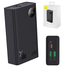 Power bank Baseus Adaman2, 20000 мАч, с дисплеем, с USB кабелем тип-C, черный, USB тип-C, USB тип-A, Fast Charge, 30 Вт, #PPAD050001