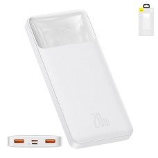 Power bank Baseus Bipow Digital, 10000 мАг, з дисплеєм, білий, Quick Charge, 20 Вт, #PPDML-L02