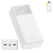 Power bank Baseus Bipow Digital, 30000 мАг, з дисплеєм, білий, Quick Charge, 15 Вт, #PPDML-K02