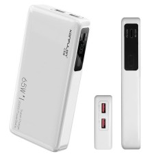 Power bank Konfulon A25Q, 20000 мАг, 65 Вт, білий, Power Delivery (PD), pass-through charging