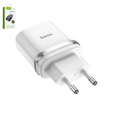 Мережевий зарядний пристрій Hoco C12Q, Quick Charge, біле, USB тип-A, 18 Вт