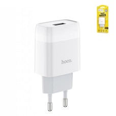 Сетевое зарядное устройство Hoco C72A, белое, USB тип-A, без кабеля, 10,5 Вт, 2,1 А
