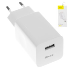 Сетевое зарядное устройство Baseus, Quick Charge, 220 В, (USB выход 5В 3А/9В 2.66А/12В 2А), белое, #CCALL-BX02