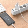 Сетевое зарядное устройство Hoco C106A, 220 В, белый, с USB кабелем тип-C, 1 порт, #6931474783912