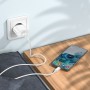 Сетевое зарядное устройство Hoco C109A, 18 Вт, Quick Charge, 220 В, белый, с micro-USB кабелем тип-В, 1 порт, #6931474784827