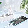 Сетевое зарядное устройство Hoco C109A, 18 Вт, Quick Charge, 220 В, белый, с USB кабелем тип-C, 1 порт, #6931474784834