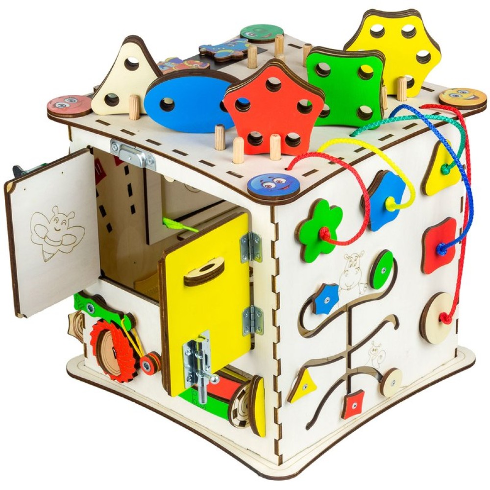 Бизиборд GoodPlay Развивающий кубик (25×25×25)