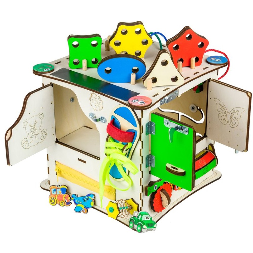 Бизиборд GoodPlay Развивающий кубик (25×25×25)