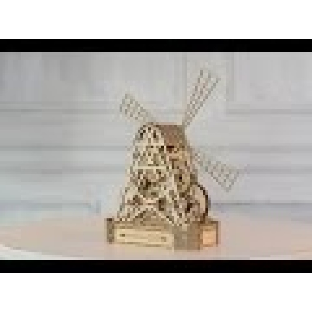 Деревянный механический 3D-пазл Wooden.City Мельница