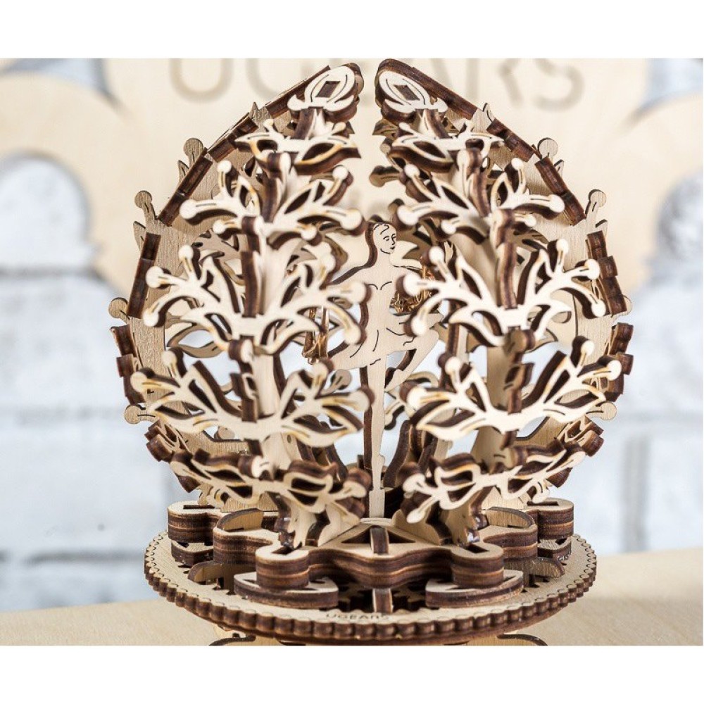 Механический 3D-пазл UGEARS Цветок-шкатулка