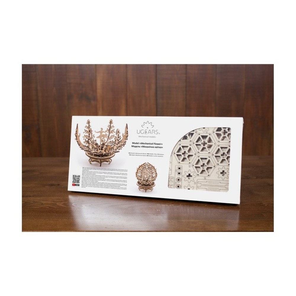 Механический 3D-пазл UGEARS Цветок-шкатулка
