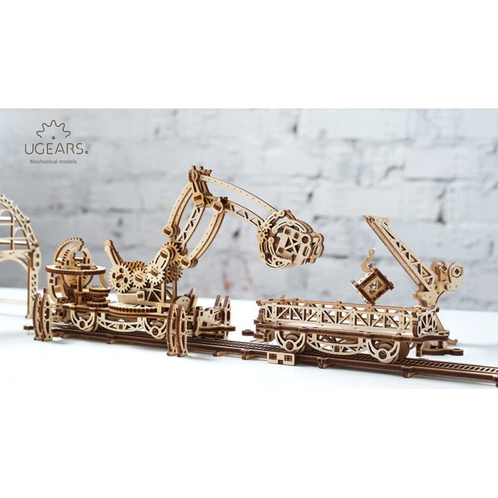 Механический 3D-пазл UGEARS Манипулятор на рельсах