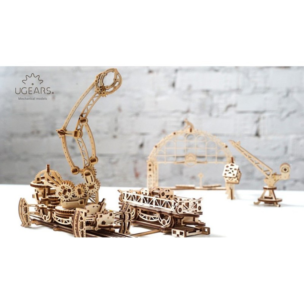 Механический 3D-пазл UGEARS Манипулятор на рельсах