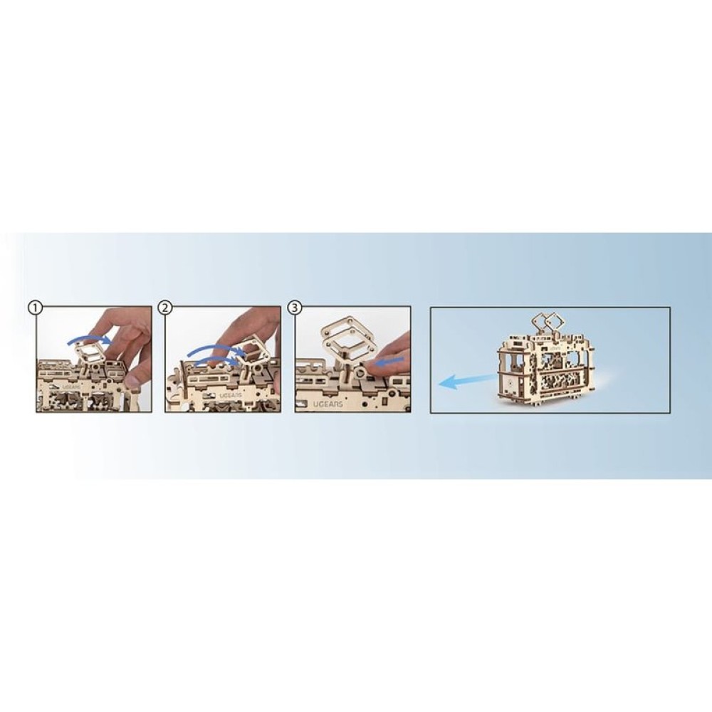 Механический 3D-пазл UGEARS Трамвайчик