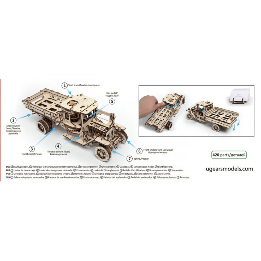 Механический 3D-пазл UGEARS UGM-11 Грузовик