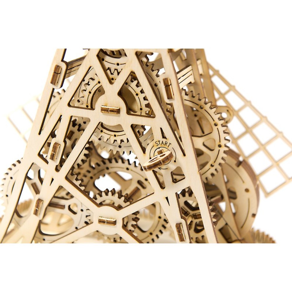 Деревянный механический 3D-пазл Wooden.City Мельница