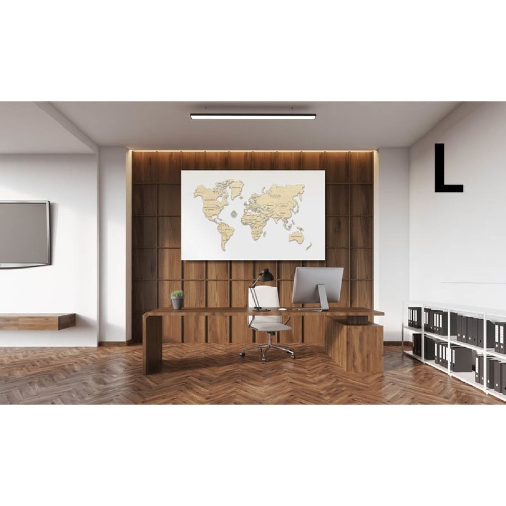 Деревянный 3D-пазл Wooden.City Карта мира (размер L)