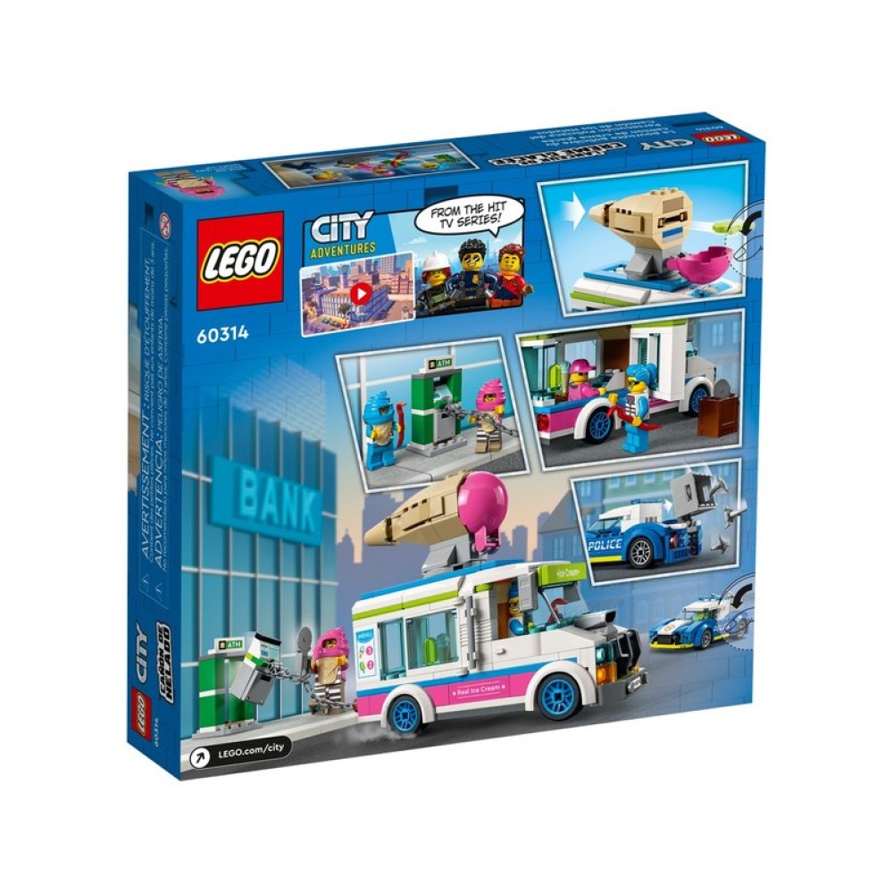 Конструктор LEGO City Полицейское преследование фургона с мороженым (60314)