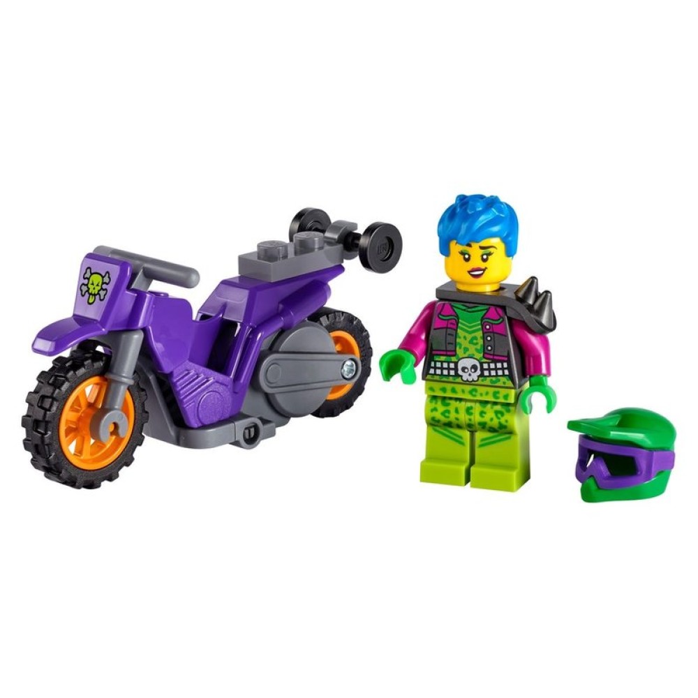 Конструктор LEGO City Каскадерский мотоцикл для вставания дыбом (60296)