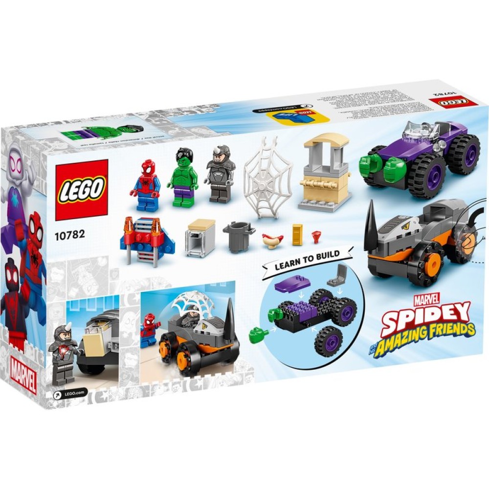Конструктор LEGO Spidey Схватка Халка и Носорога на грузовиках (10782)
