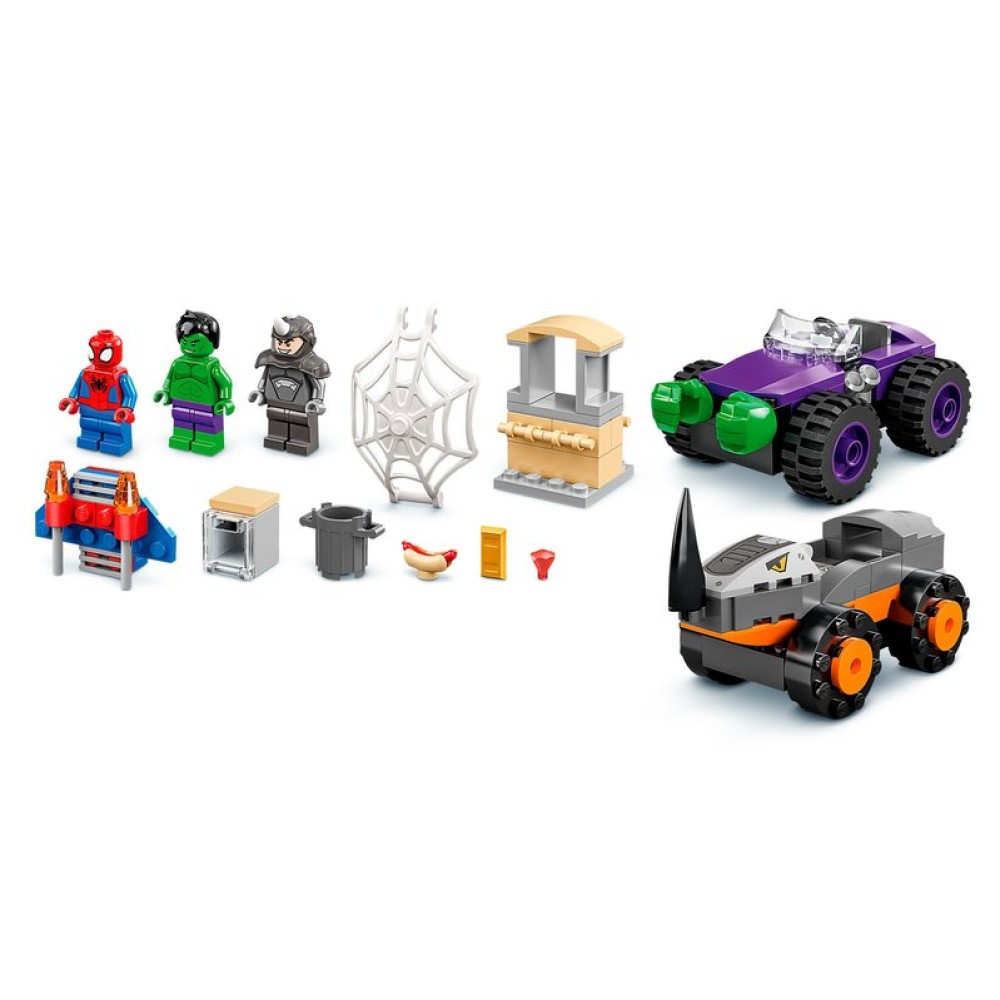 Конструктор LEGO Spidey Схватка Халка и Носорога на грузовиках (10782)
