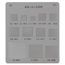 Универсальный BGA-трафарет A33, шаг 0,65 мм, шаг 0,5 мм, шаг 1,0 мм, шаг 0,4 мм, шаг 0,62 мм, шаг 0,75 мм, шаг 0,7 мм, шаг 0,85 мм