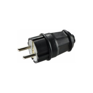 Вилка каучуковая стандартная АСКО 2Р+PE 16А IP44