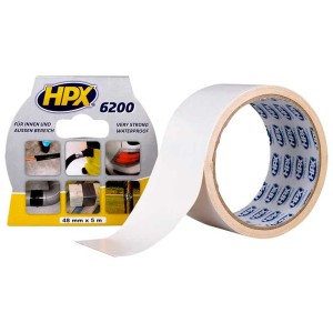 Лента армированная односторонняя HPX 6200, 50 мм, 25 м, белая