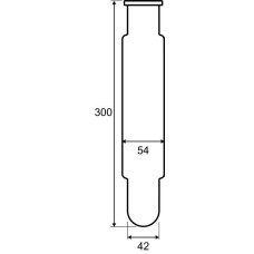 Пробірка для розкладання GERHARDT BS-400, об'єм 400 мл, L 300 мм x D 54 мм, зі звуженням