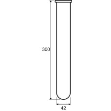 Пробірка для розкладання GERHARDT KTG, об'єм 250/300 мл, L 300мм x D 42мм, 10 шт