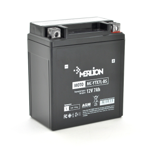 Аккумуляторная батарея MERLION MC-YTX7L-BS, Black Case, 12V 7.0 Ah (10726)